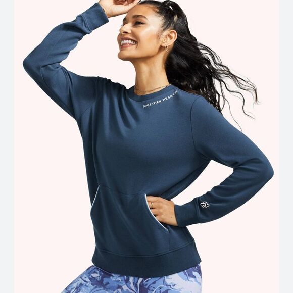 Peloton Tops - Peloton Elevate Pocket Crewneck Pullover Sweatshirt Navy Women’s 2XL